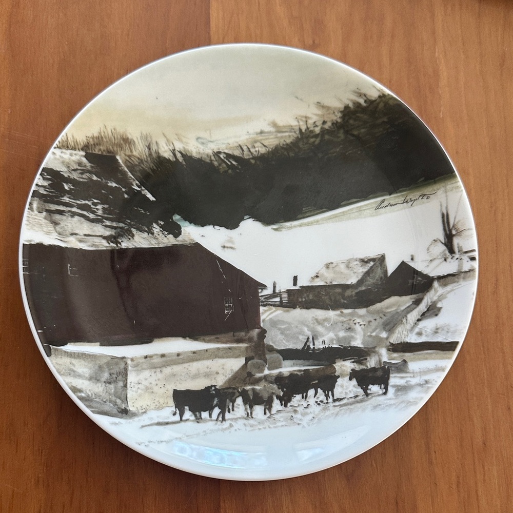 Collectors plate The Andrew Wyeth plate for George Jensen, The Kuerner Farm